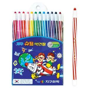 4500 슈퍼색연필12색 지구색연필