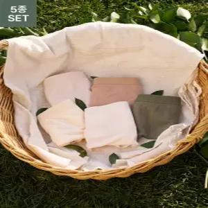 라페어 인견 여성 5세트 편한 솔리드 누디 삼각팬티 S-2XL 스킨무드