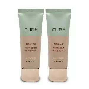 김정문알로에 라센스 로에 큐어 리아로에 워터 스플래쉬 카밍 톤업 40ml(SPF50+) 2개 Ss