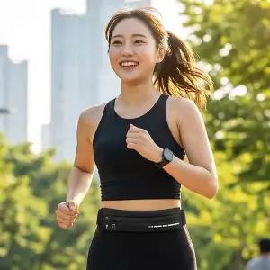[다감컴퍼니]레저블리 러닝벨트 런닝가방 플립벨트 슬림형 조깅 마라톤 달리기 등산 가방 힙색 파우치