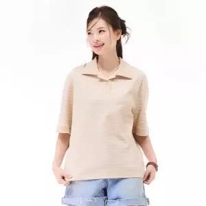 [체이스컬트]여성 오픈 카라 스트라이프 반팔 티셔츠 EBRG5772D0X_P393312989