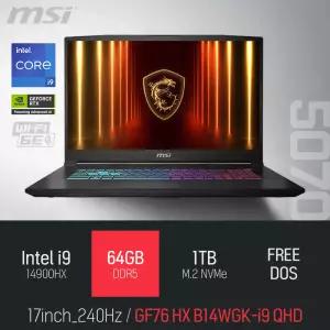 ⓒ MSI 소드 GF76 HX B14WGK-i9 QHD 64GB 1TB / 17인치 편집 고성능 게임 포토샵 캐드 AI 노트북
