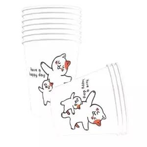 페이퍼맥스 고양이 종이컵 2000개 일회용 사무실 주방 커피종이컵