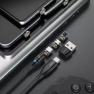 100W 6in1 C타입 라이트닝 자석 USB 초고속충전 케이블 패브릭 꼬임방지 데이터통신 1m 1.8m