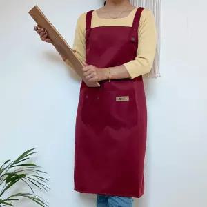 [제이아트]카페 바리스타 주방 앞치마 업소용 H형 방수데님앞치마 캔버스앞