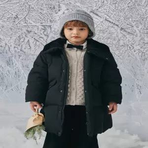BZ63JP01BK 블랙 퍼 배색 다운 점퍼