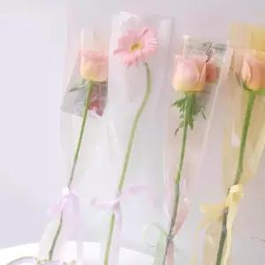 포장지 꽃꽂이 재료 습50매 비닐 한송이 꽃다발