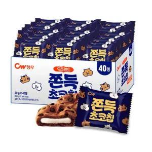 오즈랜드 청우 쫀득초코칩 쿠키 두쫀쿠 총 800g 20g 40세트 간식 만들기 어린이집 방과후 생일파티 학교