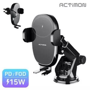 15W-PD 차량용고속무선충전기 FOD 송풍구 대시보드
