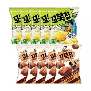 오리온 꼬북칩 콘스프 80g, + 초코츄러스 80g, 각5개 총10개