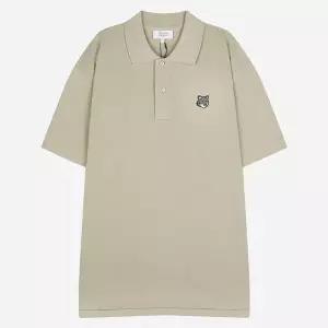 6S PM00210KP0001 0450 그레이 폭스 헤드 남성 PK 셔츠 티 리프