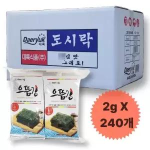 대륙식품 으뜸김 미니 도시락김 2g 240개 조미김