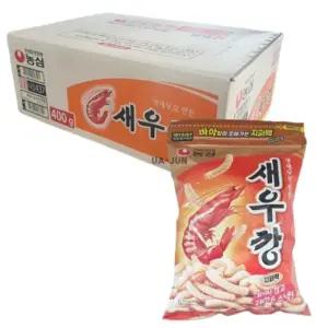 농심 새우깡 대용량 400g 6개/안주/사무실/과자/탕비실/봉지/세트/박스/어르신/간식/추억/스넥/어른/아이들