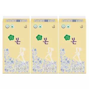 유기농본 유기농 흡수력좋은 순면 울트라슬림 생리대 중형 30개입 3개