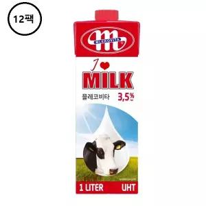 믈레코비타 아이러브밀크 멸균우유 1L  12팩