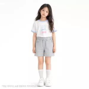 [로엠걸즈] 리벳 4부 데님팬츠 RGTJ2642C-1 [P003806560]