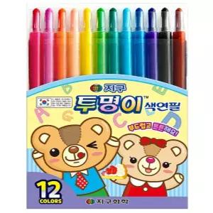 지구화학 투명이 색연필 12색 샤프식색연필 색칠놀이 지구