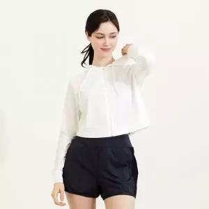 BASIC ELLE 여성인 반크롭 집업 래쉬가드 비치반바지 세트 BEL-W206G 1033848
