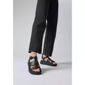 핏플랍 fitflop 핏플랍삼성물산공식 여성 F모드 레더 플랫폼 피셔맨 샌들 블랙 (FT64K2S065)
