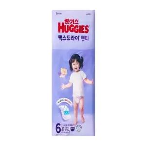 하기스 2025 맥스드라이팬티 6단계 점보 38매x2팩 여아