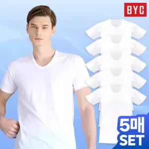 BYC 남성 에어로쉬 반팔 고기능성 런닝 5PACK