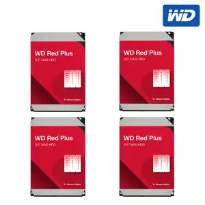 웬디 레드 플러스 WD WD40EFZZ HDD 4TB 5400/128M NAS용 하드디스크 4개 패키지