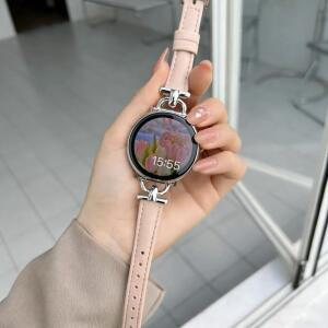 패션 20mm 22mm 가죽 루프 밴드 스트랩 호환용 삼성 갤럭시 워치 7 FE 5 Pro 4 6 44mm 40mm 화웨이 샤오미