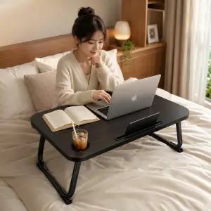 좌식테이블 접이식 침대테이블 노트북 좌식책상 미니 수납서랍 베드테이블 1인용