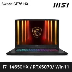 T) MSI 소드 GF76 HX B14WGK-i7 QHD 에어 Win11 (64GB 램/ NVMe 2TB)