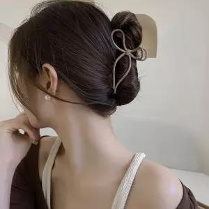 심플 무광 리본 집게핀 ELH048