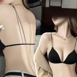 LND 백리스 프렌치 브라 끈브라 여름 반컵 브라렛 섹