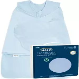 HALO 슬립백 스패들 100 유기농 면 신생아 1피스 선물 세트 박스 TOG 1.5 0-3개월 챔브레이