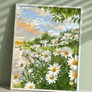 그림 인테리어 40x50cm 키트 꽃밭 명화그리기 취미 유화 DIY 국화