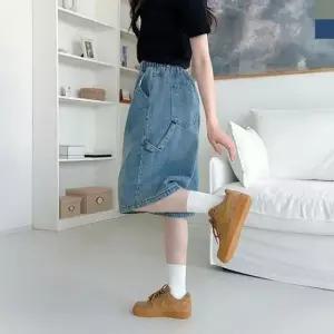 여성 와이드핏 버뮤다팬츠 데님 청반바지 여름 2색
