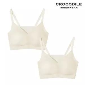 크로커다일 이너웨어쿨라이트 실키핏 일체형 스트랩 브라 2종 라이트베이지 CDWBR6N47_2