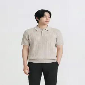 폴햄 남성 카라 케이블 반팔 니트_PHG2ET1470