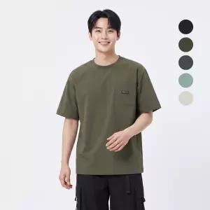 디스커버리 프레시벤트 냉감 우븐 가슴포켓 반팔 티셔츠 DMRS81053