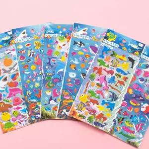 (다올)꾸미기스티커 10장세트 (바다 중) 유아 아기 동물 과일 자동차 다이어리