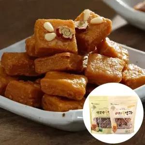 김규흔한과 패스츄리 꿀약과 500g(50개입) + 단호박꿀약과 500g(50개입) 총 100개입