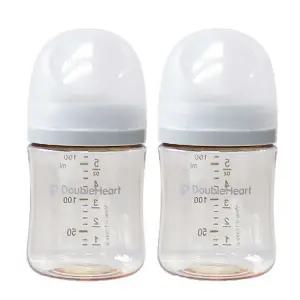 더블하트 모유실감 3세대 PPSU 160ml 노꼭지 트윈팩 - 새벽그레이