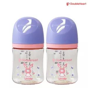 더블하트 모유실감 3세대 PPSU 160ml 노꼭지 트윈팩 - 놀러올래빗
