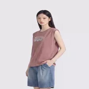 폴햄 여성 20수 코튼 빈티지 그래픽 민소매_PHG2TL2240DPK
