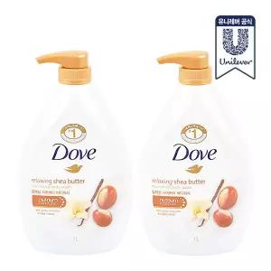 릴랙싱 쉐어버터 바디워시 1L x 2개