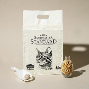 샌드마스터 스탠다드 두부모래 극세입자 1.5mm 2.4kg x 6개[1BOX]