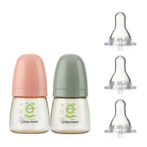 그린맘 [슬림형세트] PPSU 베이직 젖병60ml2개 아이쏙3개