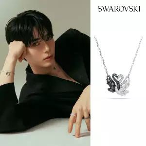 [롯데백화점]스와로브스키 [성한빈 착용][본사정품] Swan 블랙 로듐 목걸이 5705721