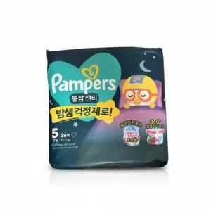 팸퍼스 2025 통잠팬티 밤기저귀 5단계 4팩 104매