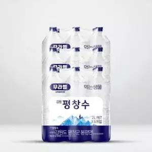 동원샘물 무라벨 생수 강원 평창수 x 대용량 마실물 식음료 2L 18P