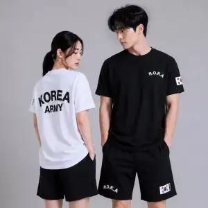 남녀공용 로카 에어쿨 반팔티 여름 운동복 군인 티셔츠 반바지