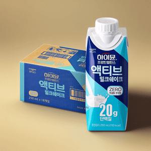 하이뮨 프로틴 밸런스 액티브 밀크쉐이크 제로 250ml 18개 하이문 단백질 음료